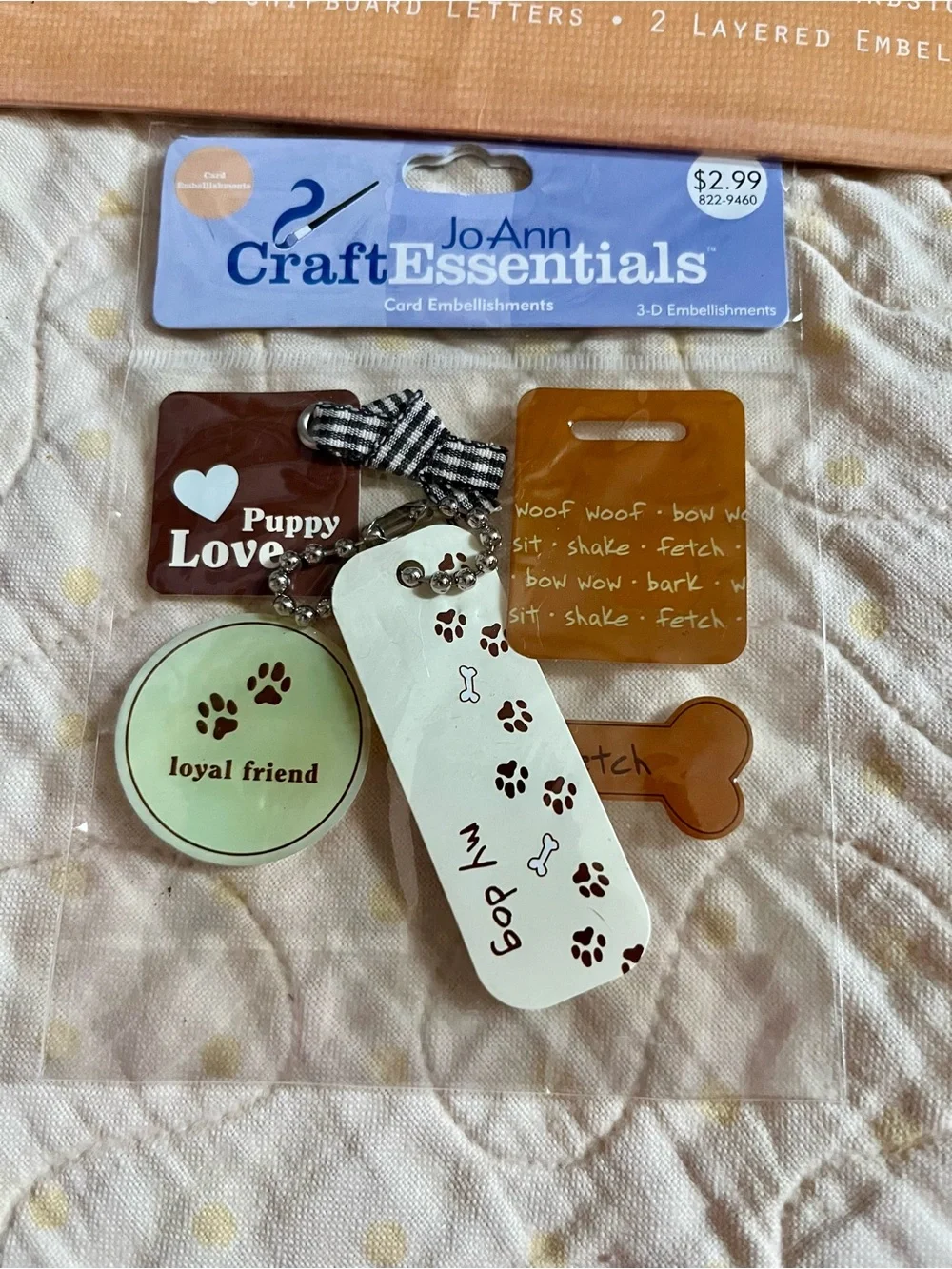 Dog-Themed Scrapbook Kit Junk Journal or Party Supplies - Brown/Cream